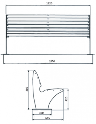 Скамейка из дерева Парк Вуд фото_4